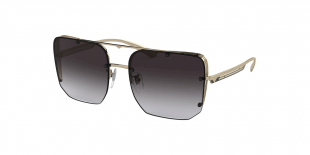 Bvlgari BV6146 20148G 57 عینک آفتابی بولگاری 6146 مربعی 57 میلی متری عدسی دودی و فریم فلزی طلایی| عینک نور