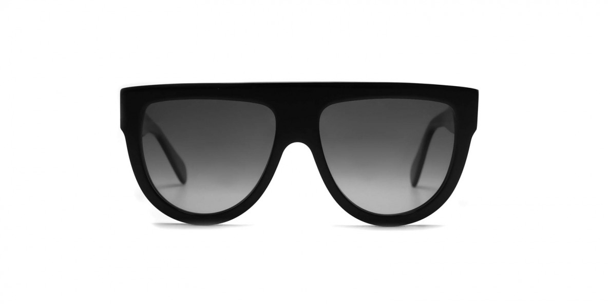 Celine Sunglass CL4001FN 01D 60 عینک آفتابی سلین 4001 مربعی 60 میلی متری عدسی دودی و فریم کائوچوی مشکی| عینک نور