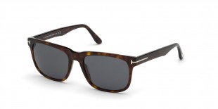 TomFord Sunglass FT0775 52A 56 عینک آفتابی تام فورد 0775 مربعی 56 میلی متری عدسی دودی و فریم کاوچو هاوانا| عینک نور