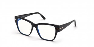 TomFord Optic FT5745 1 عینک طبی تام فورد 5745 مربعی 54 میلی متری و فریم کائوچو مشکی| عینک نور