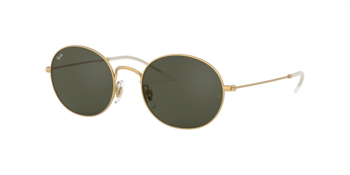 Ray Ban RB3594 901371 53 عینک آفتابی ریبن 3594 بیضی 53 میلی متری عدسی سبز و فریم فلزی طلایی| عینک نور