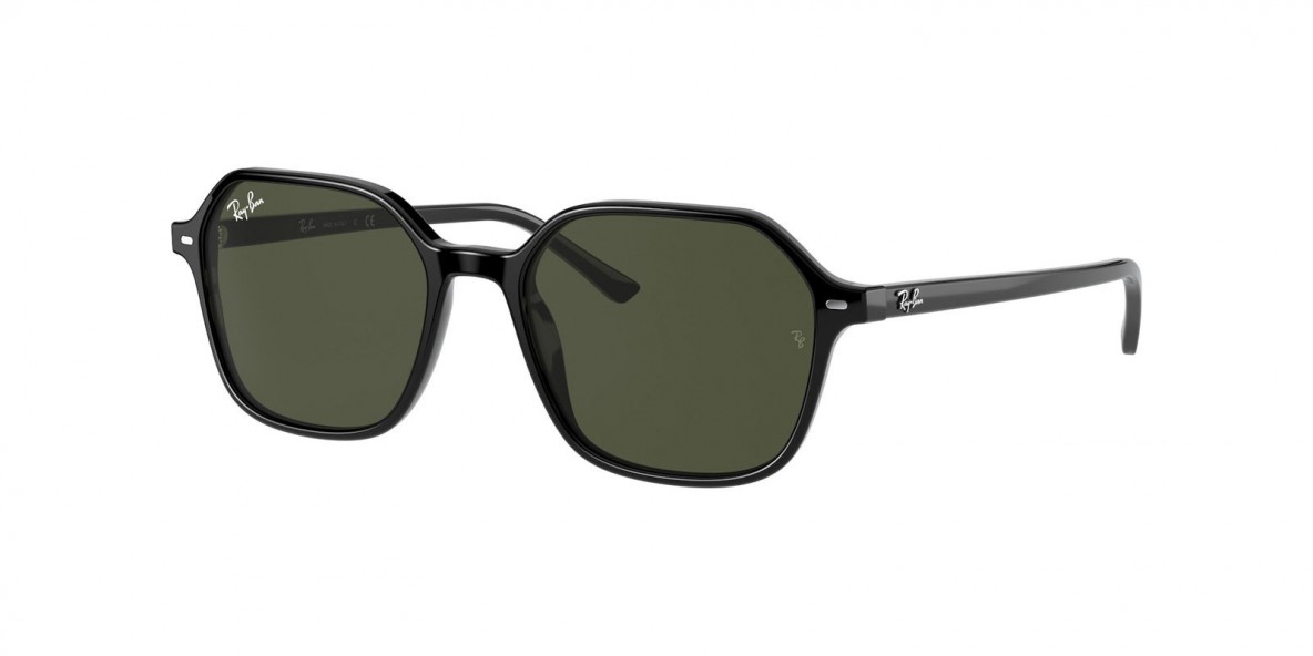 Ray-Ban RB2194 901/31 53 عینک آفتابی ریبن 2194 مربعی 53 میلی متری عدسی سبز و فریم نایلونی مشکی| عینک نور