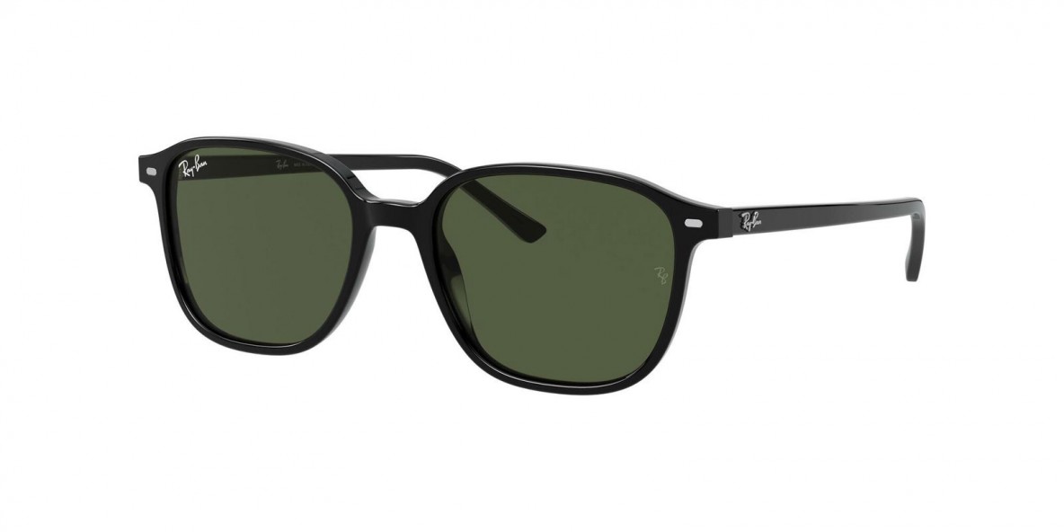 Ray Ban RB2193 901/31 53 عینک آفتابی ریبن 2193 مربعی 53 میلی متری عدسی سبز و فریم نایلونی مشکی| عینک نور