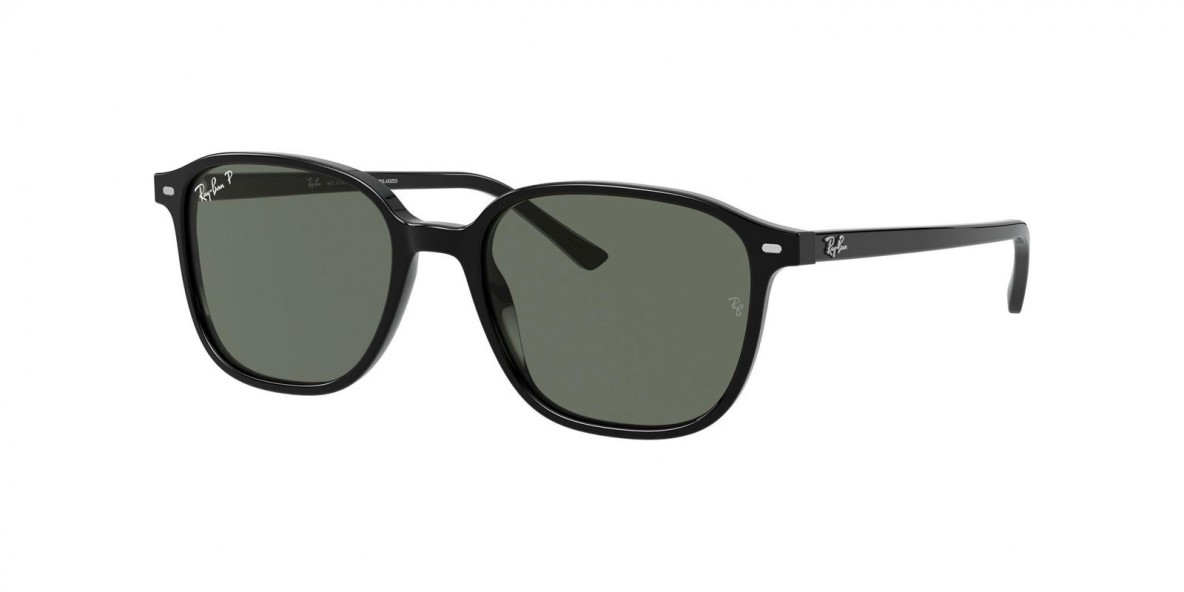 Ray Ban RB2193 901/58 53 عینک آفتابی ریبن 2193 مربعی 53 میلی متری عدسی سبز و فریم نایلونی مشکی| عینک نور