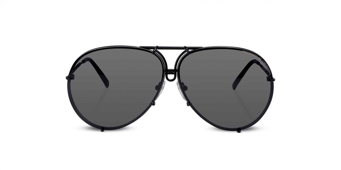 Porsche Design P8478 D 60 عینک آفتابی پورشه دیزاین 8478 خلبانی 60 میلی متری عدسی دودی و فریم ستیتانیوم مشکی| عینک نور