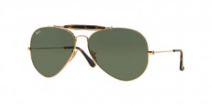 Ray Ban RB3029 181 62 عینک آفتابی ریبن 3029 خلبانی 62 میلی متری عدسی سبز و فریم فلزی طلایی| عینک نور