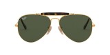 Ray Ban RB3029 181 62 عینک آفتابی ریبن 3029 خلبانی 62 میلی متری عدسی سبز و فریم فلزی طلایی| عینک نور