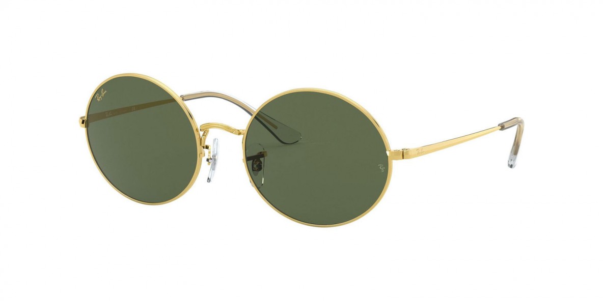 Ray-Ban RB1970 919631 54 عینک آفتابی ریبن 1970 گرد 54 میلی متری عدسی سبز و فریم فلزی طلایی| عینک نور