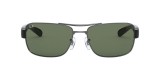 Ray Ban RB3522 004/71 61 عینک آفتابی ریبن 3522 مستطیلی 61 میلی متری عدسی سبز و فریم فلزی دودی| عینک نور