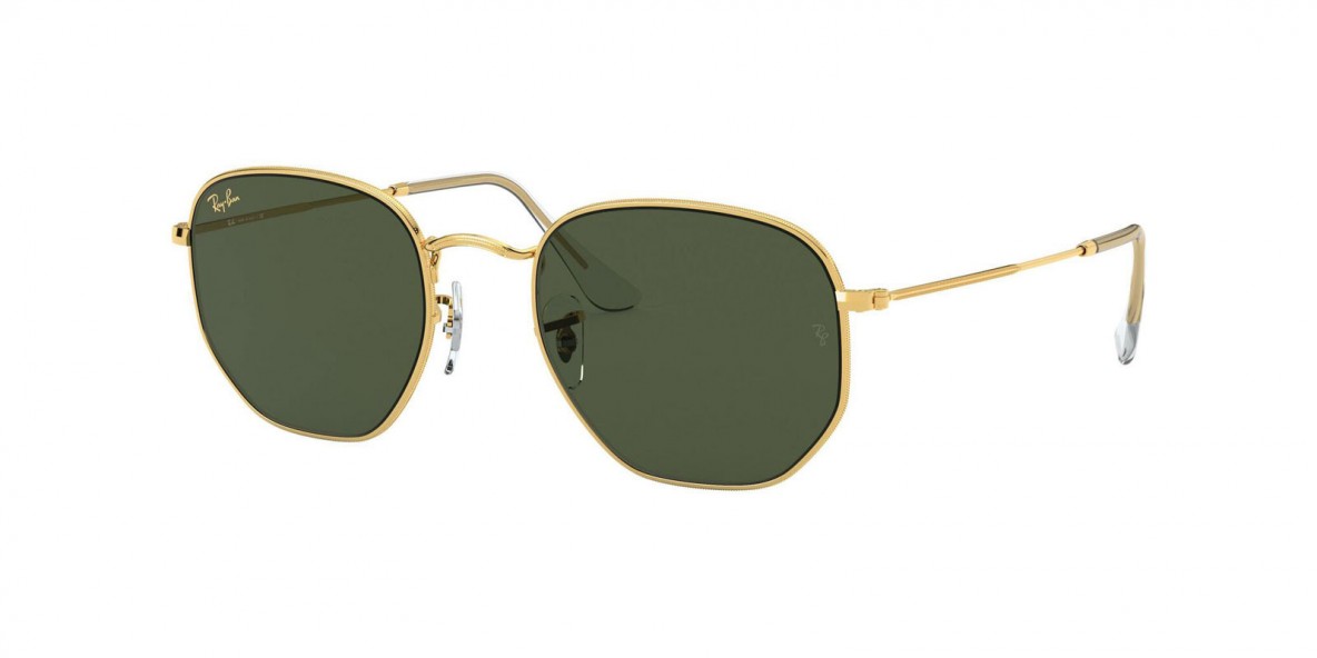 Ray Ban RB3548 919631 51 عینک آفتابی ریبن 3548 خلبانی 51 میلی متری عدسی سبز و فریم فلزی طلایی| عینک نور