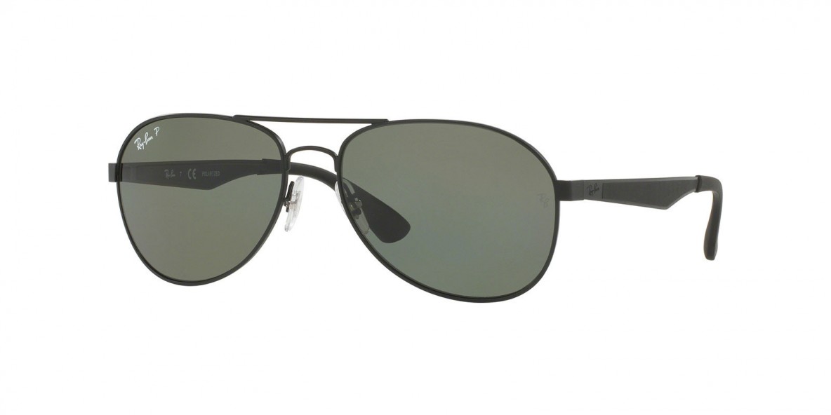 Ray-Ban 3549S 00069A 61عینک آفتابی ریبن 3549 خلبانی 61 میلی متری عدسی سبز و فریم فلزی مشکی| عینک نور