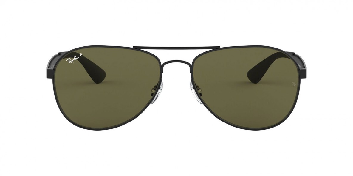 Ray-Ban 3549S 00069A 61عینک آفتابی ریبن 3549 خلبانی 61 میلی متری عدسی سبز و فریم فلزی مشکی| عینک نور