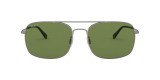 Ray Ban RB3611 029/O9 60 عینک آفتابی ریبن 3611 مربعی 60 میلی متری عدسی سبز و فریم فلزی نوک مدادی| عینک نور