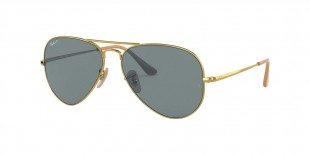 Ray Ban RB3689 9064S2 58 عینک آفتابی ریبن 3689 خلبانی 58 میلی متری عدسی دودی و فریم فلزی طلایی| عینک نور