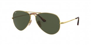 Ray Ban RB3689 914731 58 عینک آفتابی ریبن 3689 خلبانی 58 میلی متری عدسی سبز و فریم فلزی طلایی| عینک نور