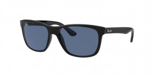 Ray Ban RB4181 601/80 57 عینک آفتابی ریبن 4181 مستطیلی 57 میلی متری عدسی آبی و فریم نایلونی مشکی| عینک نور