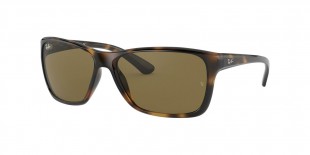 Ray Ban RB4331 710/73 61 عینک آفتابی ریبن 4331 مستطیلی 61 میلی متری عدسی قهوه ای و فریم نایلونی هاوانا| عینک نور