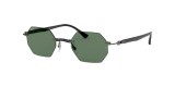 Ray Ban RB8061 154/71 53 عینک آفتابی ریبن 8061 چندضلعی 53 میلی متری عدسی سبز و فریم تیتانیوم نوک مدادی| عینک نور