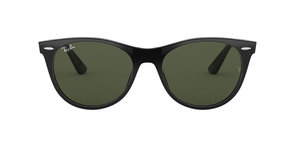 Ray Ban RB2185 901/31 55 عینک آفتابی ریبن 2185 مربعی 55 میلی متری عدسی سبز و فریم نایلونی مشکی| عینک نور