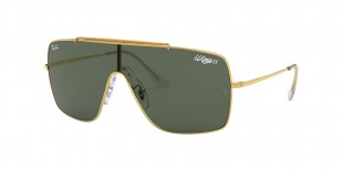 Ray Ban RB3697 905071 35 عینک آفتابی ریبن 3697 خلبانی 35 میلی متری عدسی سبز و فریم فلزی طلایی| عینک نور