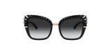 Dolce & Gabbana DG6131 501/8G 53 عینک آفتابی دولچه و گابانا 6131 گربه ای 53 میلی متری عدسی دودی و فریم نایلونی مشکی| عینک نور