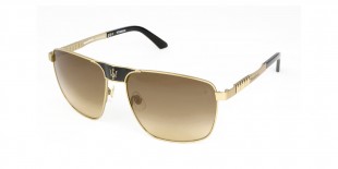 Maserati Sunglass MS506 01 عینک آفتابی مازراتی 506 مربعی 58 میلی متری عدسی قهوه ای و فریم تیتانیوم طلایی| عینک نور