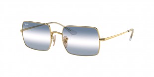 RayBan Sunglass RB1969 001/GA 54 عینک آفتابی ریبن 1969 مستطیلی 54 میلی متری عدسی آبی و فریم فلزی طلایی| عینک نور