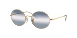 RayBan Sunglass RB1970 001/GA 54 عینک آفتابی ریبن 1970 گرد 54 میلی متری عدسی آبی و فریم بیضی طلایی| عینک نور