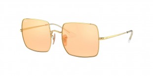 RayBan Sunglass RB1971 001/B4 54 عینک آفتابی ریبن 1971 مربعی 54 میلی متری عدسی نارنجی طلایی و فریم فلزی طلایی| عینک نور