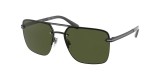 Bvlgari Sunglass BV5054 128/G6 61 عینک آفتابی بولگاری 5054 مربعی61 میلی متری عدسی سبز و فریم فلزی مشکی| عینک نور