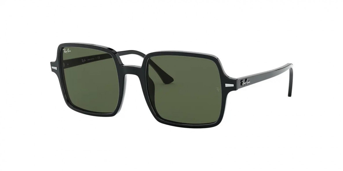 RayBan Sunglass RB1973 901/31 53 عینک آفتابی ریبن 1973 مربعی 53 میلی متری عدسی سبز و فریم نایلونی مشکی| عینک نور