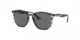 Ray Ban RB4306 643087 54 عینک آفتابی ریبن 4306 گرد 54 میلی متری عدسی دودی و فریم نایلونی خاکستری| عینک نور