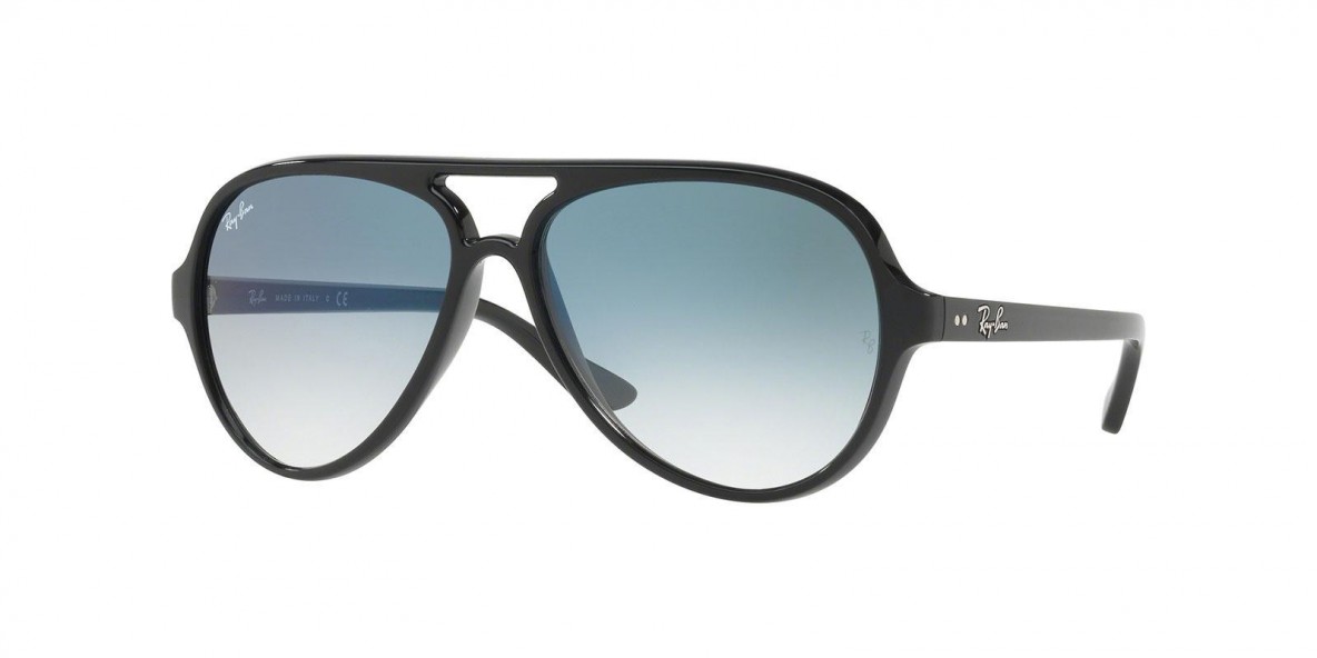 Ray Ban RB4125 601/3F 59 عینک آفتابی ریبن 4125 خلبانی 59 میلی متری عدسی آبی و فریم کتس 5000 مشکی| عینک نور