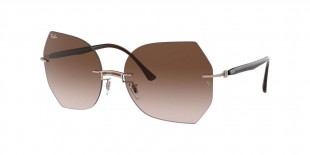 Ray Ban RB8065 155/13 62 عینک آفتابی ریبن 8065 پروانه ای 62 میلی متری عدسی قهوه ای و فریم تیتانیوم قهوه ای| عینک نور