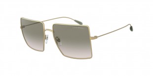 Emporio Armani EA2101 30022C 56 عینک آفتابی امپریو آرمانی 2101 مربعی 56 میلی متری عدسی سبز و فریم فلزی طلایی| عینک نور