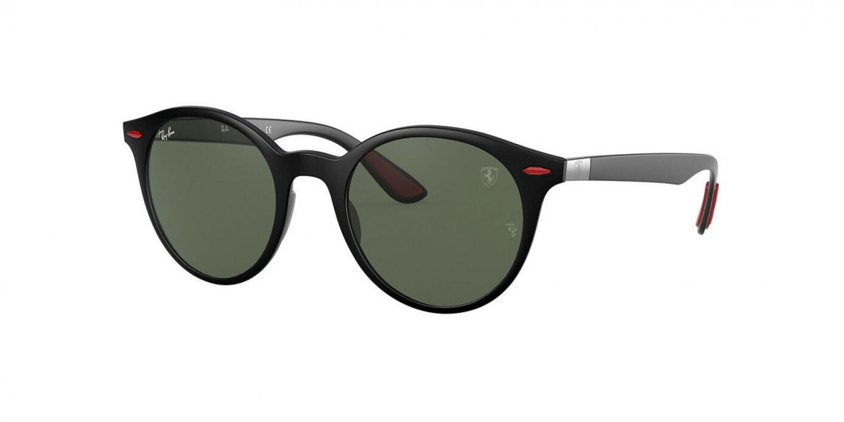 Ray Ban RB4296M F60271 50 عینک آفتابی ریبن 4296 گرد 50 میلی متری عدسی سبز و فریم نایلونی مشکی| عینک نور