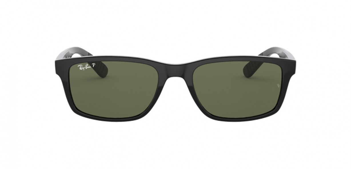 Ray Ban RB4234 601/9A 58 عینک آفتابی ریبن 4234 مربعی 58 میلی متری عدسی سبز و فریم نایلونی مشکی| عینک نور