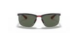 Ray Ban RB8324M F05071 64 عینک آفتابی ریبن 8324 مستطیلی 64 میلی متری عدسی سبز و فریم کربن مشکی قرمز| عینک نور