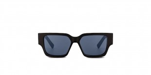 Dior CD-SU 10B0 56 عینک آفتابی دیور 10 مربعی 56 میلی متری عدسی آبی و فریم کائوچو مشکی| عینک نور