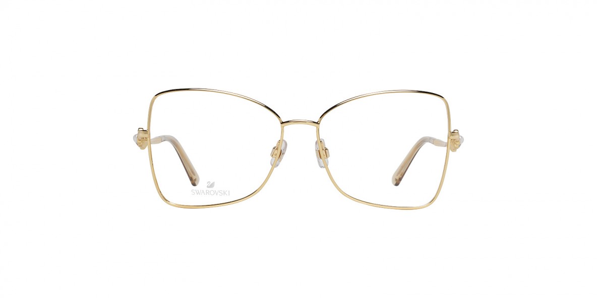Swarovski Optic SK5369 030 56 عینک طبی سوواروسکی 5369 پروانه ای 56 میلی متری و فریم فلزی طلایی| عینک نور