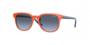 Vogue VJ2011 27788F 46 عینک آفتابی وگ 2011 مربعی 46 میلی متری عدسی دودی آبی و فریم نایلونی نارنجی| عینک نور