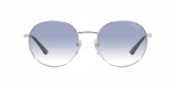 Vogue Sunglass VO4206S 323/19 53 عینک آفتابی وگ 4206 گرد 53 میلی متری عدسی آبی و فریم فلزی نقره ای| عینک نور