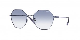 Vogue VO4180S 515019 54 عینک آفتابی وگ 4180 چندضلعی 54 میلی متری عدسی آبی و فریم فلزی بنفش| عینک نور