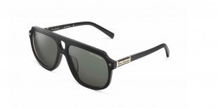 Tonino Lamborghini Sunglass TL763 02 عینک آفتابی لامبورگینی 763 مستطیلی 56 میلی متری عدسی سبز و فریم کائوچو مشکی| عینک نور