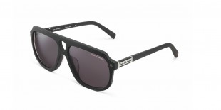 Tonino Lamborghini Sunglass TL763 01 عینک آفتابی لامبورگینی 763 مستطیلی 56 میلی متری عدسی دودی و فریم کائوچو مشکی| عینک نور