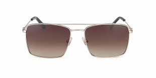 Tonino Lamborghini Sunglass TL754 02 عینک آفتابی لامبورگینی 754 مربعی 57 میلی متری عدسی قهوه ای و فریم فلزی طلایی| عینک نور