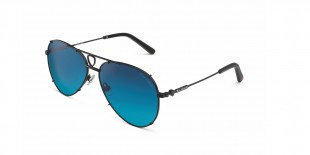 Tonino Lamborghini Sunglass TL752 03 عینک آفتابی لامبورگینی 752 خلبانی 58 میلی متری عدسی آبی و فریم فلزی مشکی| عینک نور