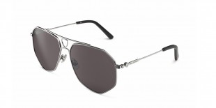 Tonino Lamborghini Sunglass TL750 01 عینک آفتابی لامبورگینی 750 خلبانی 59 میلی متری عدسی دودی و فریم فلزی نقره ای| عینک نور