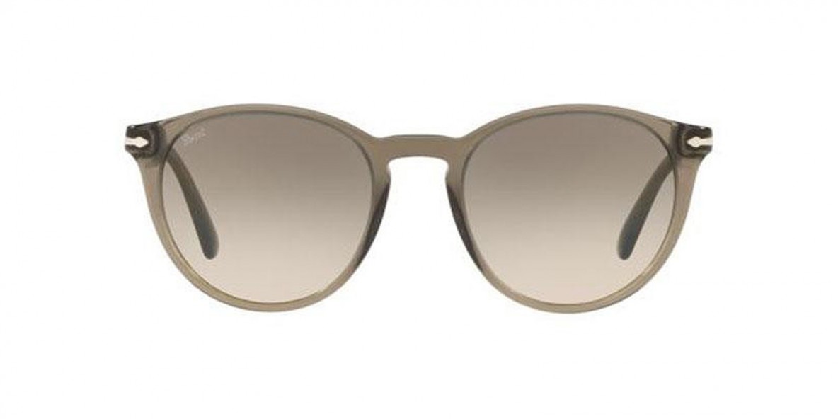 Persol PO3152S 906132 52 عینک آفتابی پرسول 3152 گرد 52 میلی متری عدسی دودی و فریم نایلونی نو ک مدادی| عینک نور