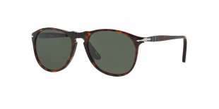 Persol PO9649S 24/31 55 عینک آفتابی پرسول 9649 خلبانی 55 میلی متری عدسی سبز و فریم کائوچویی هاوانا قهوه ای| عینک نور